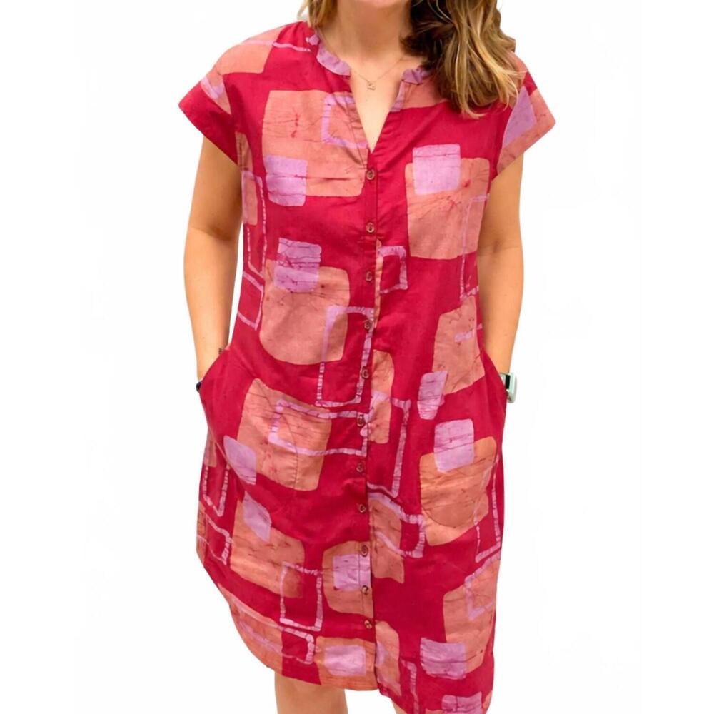 NEW GLOBAL MAMAS harbor shirt dress in multi